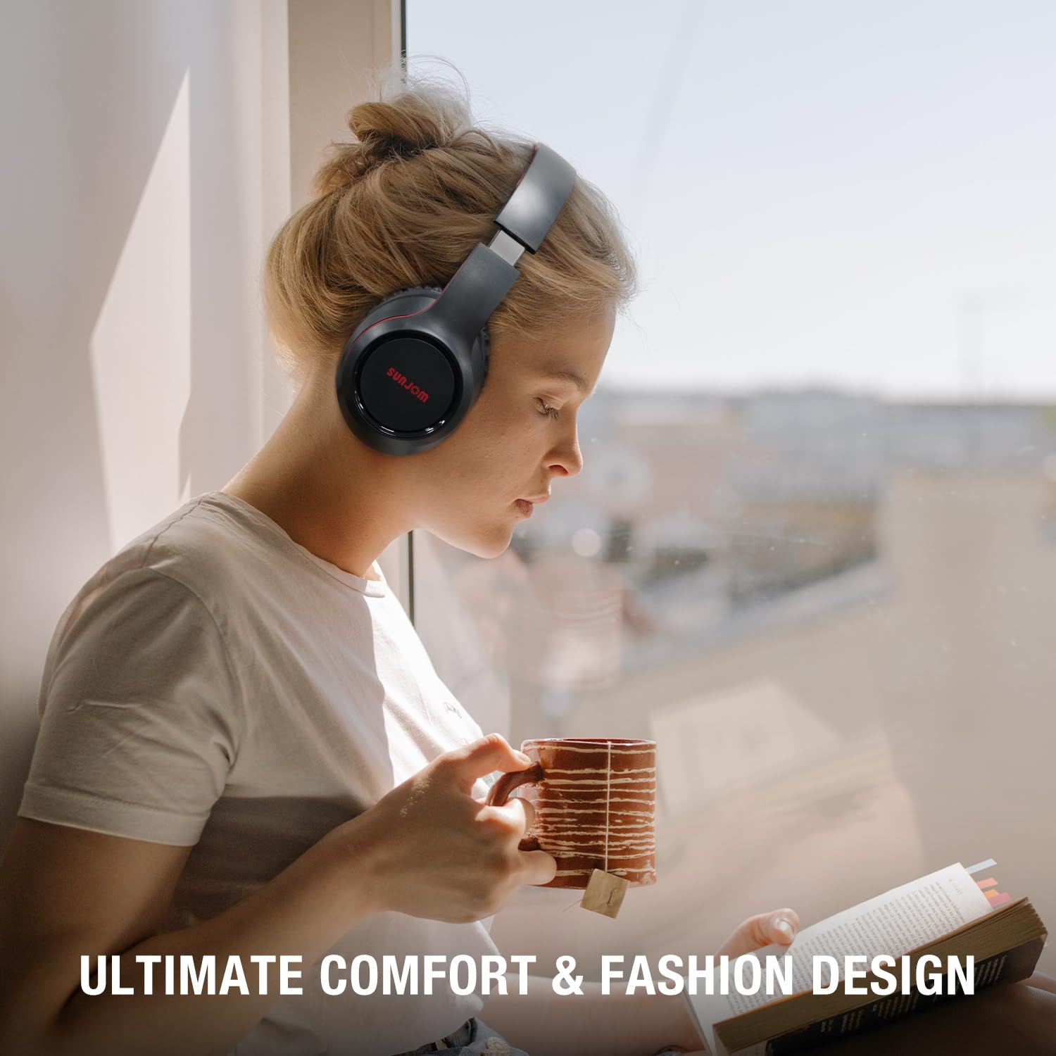 Casque Bluetooth sans Fil,Casque Bluetooth Over-Ear, stéréo Pliables