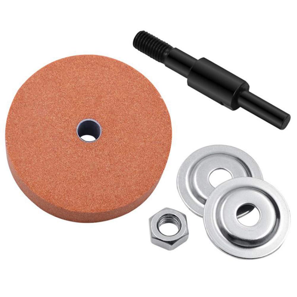 Muela de Pulido, Muela Abrasiva Pequeña para Pulir Esmeril Muela Abrasiva de Metal Accesorios para Amoladora Eléctrica Herramienta Rotativa Abrasiva de Piedra/Orange Set