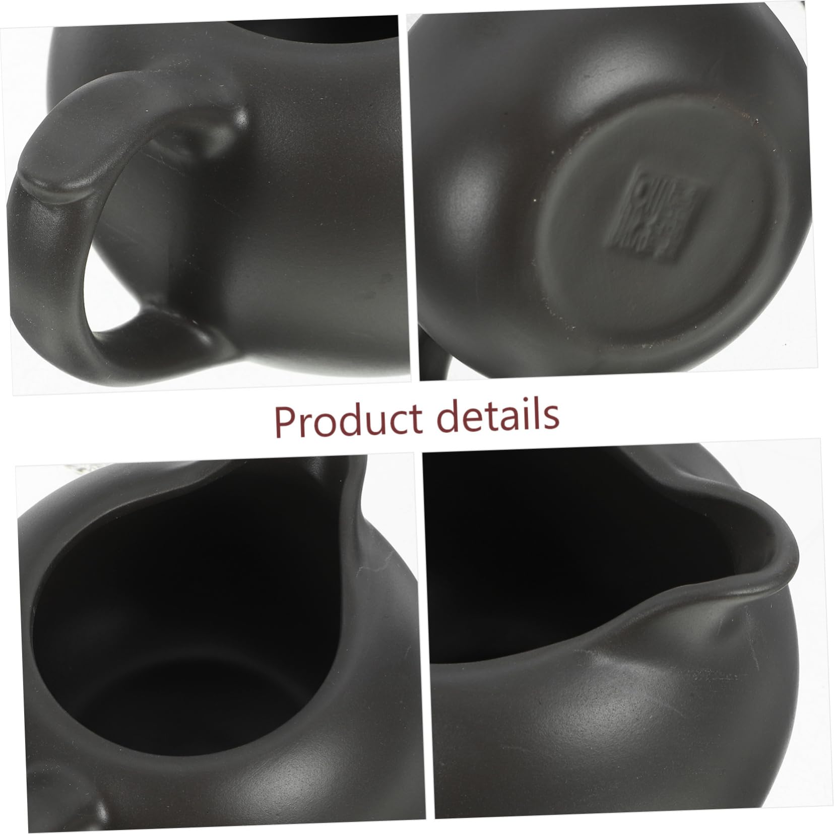PRETYZOOM Jarra Diseño Único y Fácil de Usar de Cerámica Negra para Servir Leche y Jarabe Adecuado para Cafeterías y Decoración del Hogar Moderna