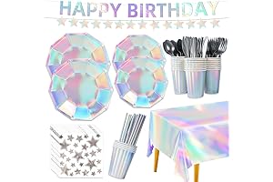 Iridescent Party Plates | Glamorous Birthday Bonanza for 24