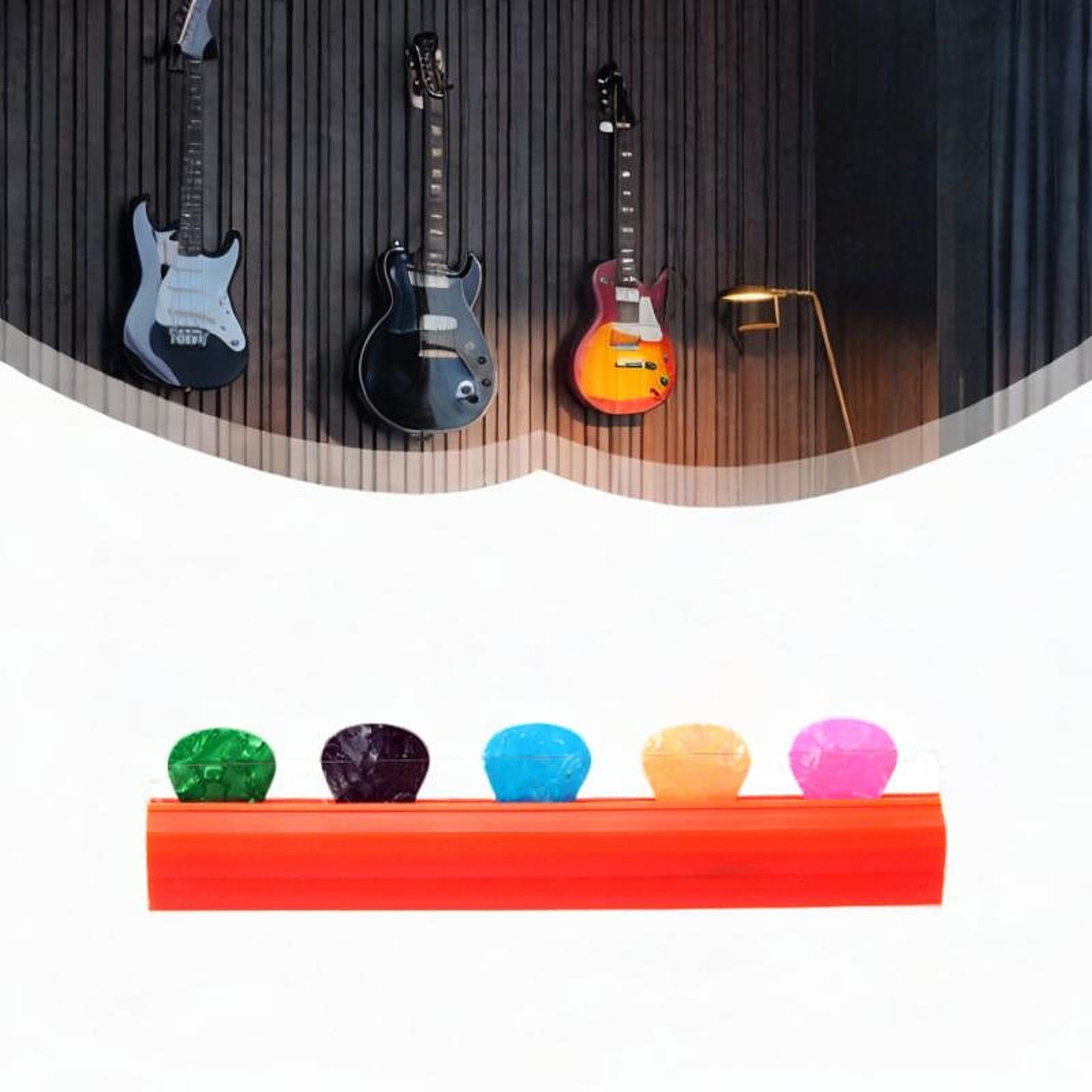 DYNWAVE Guitar Pick Holder Guitar Accessories 5Pcs Guitar Picks Lightweight Guitar Pick Box Bass Pick Display Stand for Friends
