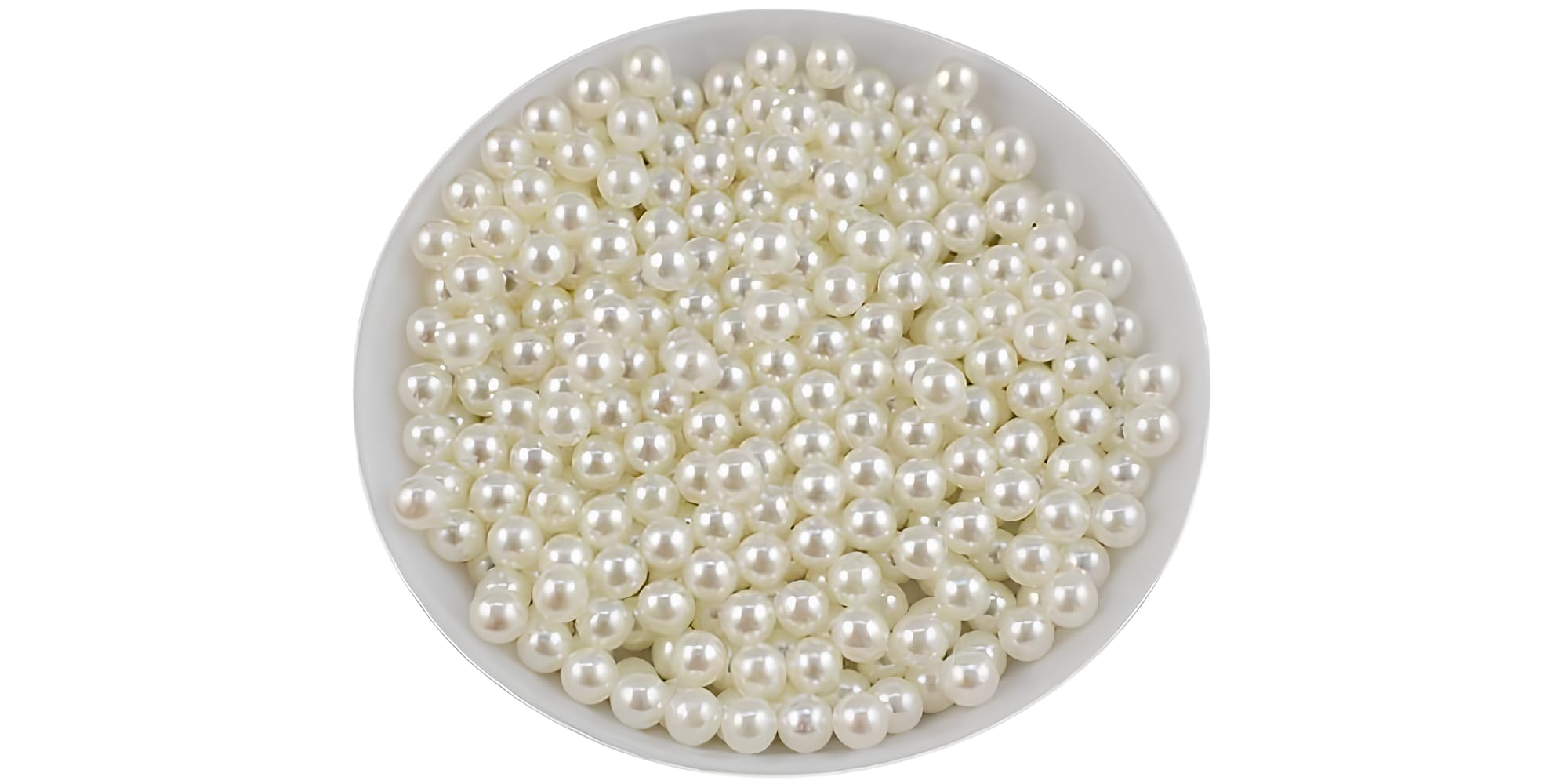 Elegant Casa White Pearls for Crafts Round Shape White Plastic Moti with Thread Piercing Holes for Jewellery Making Art and DIY Crafts Work Necklace Bracelet Earring Making Size 10 Mm 1200 Pieces