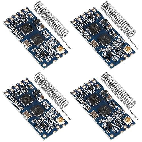XIITIA 4pcs HC-12 433Mhz SI4463/SI4438 Wireless Serial Port Module 1000M Replace Bluetooth with Antenna