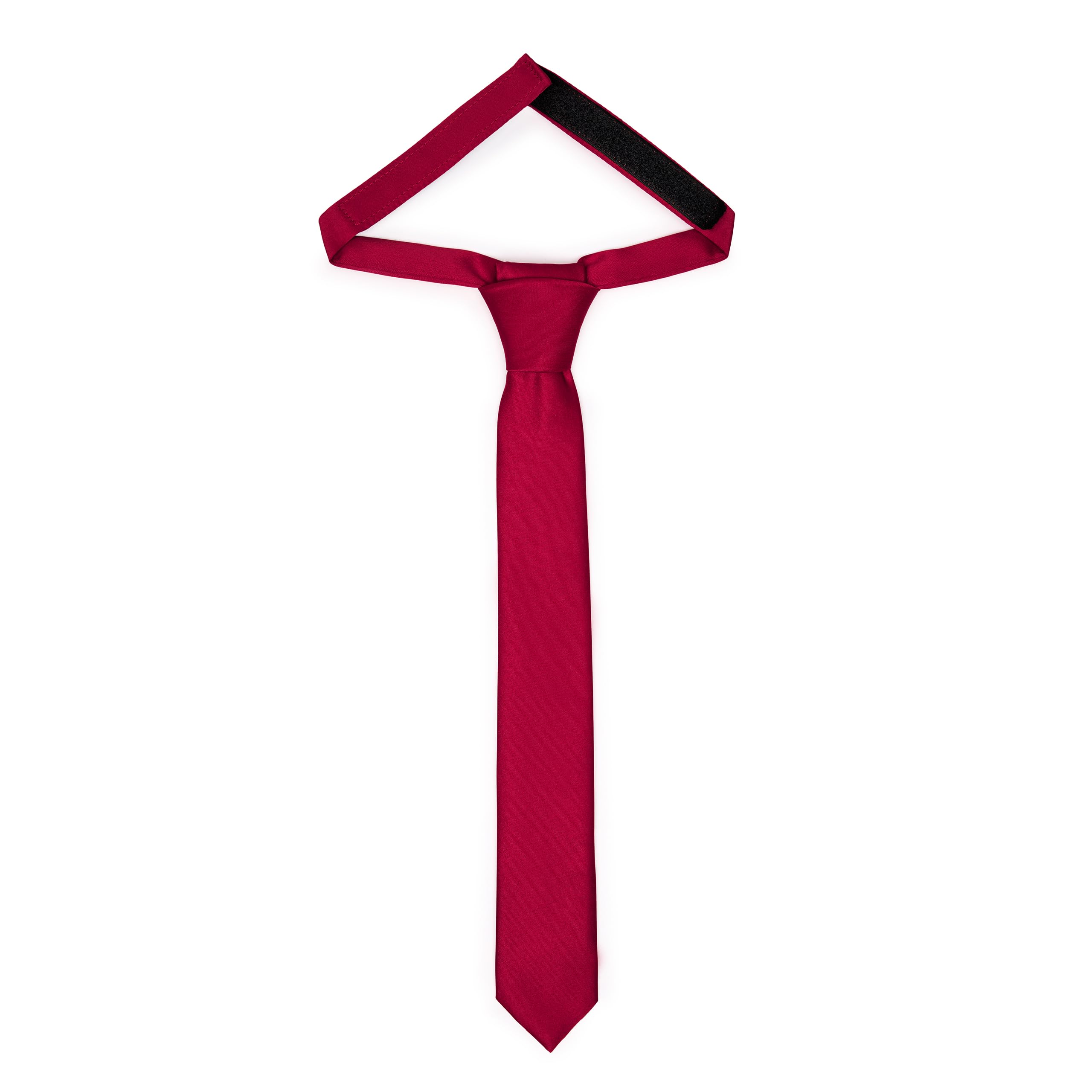 Ladeheid Kinder Krawatte für Jungen - Eleganter matter Look, Vorgebunden mit einem Klettverschluß, Perfekt für besondere Anlässe - Stilvolle Ansteckkrawatte Größe 31cm x 4cm TKM