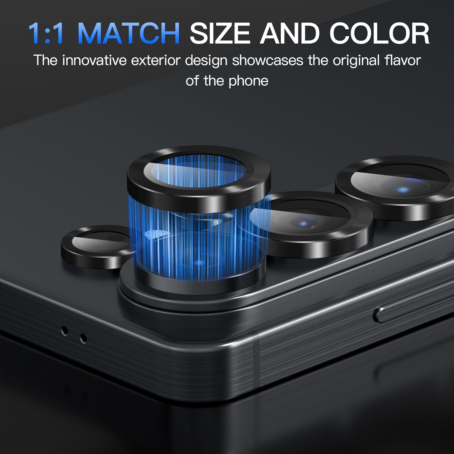 OpenTech® Premium Camera Lens Protector For Samsung Galaxy S26 Ultra (Black) – 9H Tempered Glass, Military-Grade Anti-Scratch, Case-Friendly, Easy Install Frame — Amazon image 3