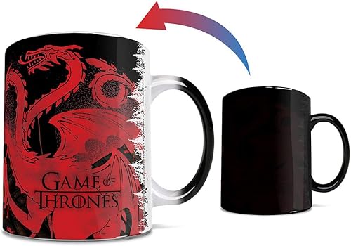 Miniatura 2 de Morphing Mugs Juego de Tronos Drogon Battle Una taza de cerámica que cambia de color de 11 oz Imagen revelada cuando se añade líquido CALIENTE!