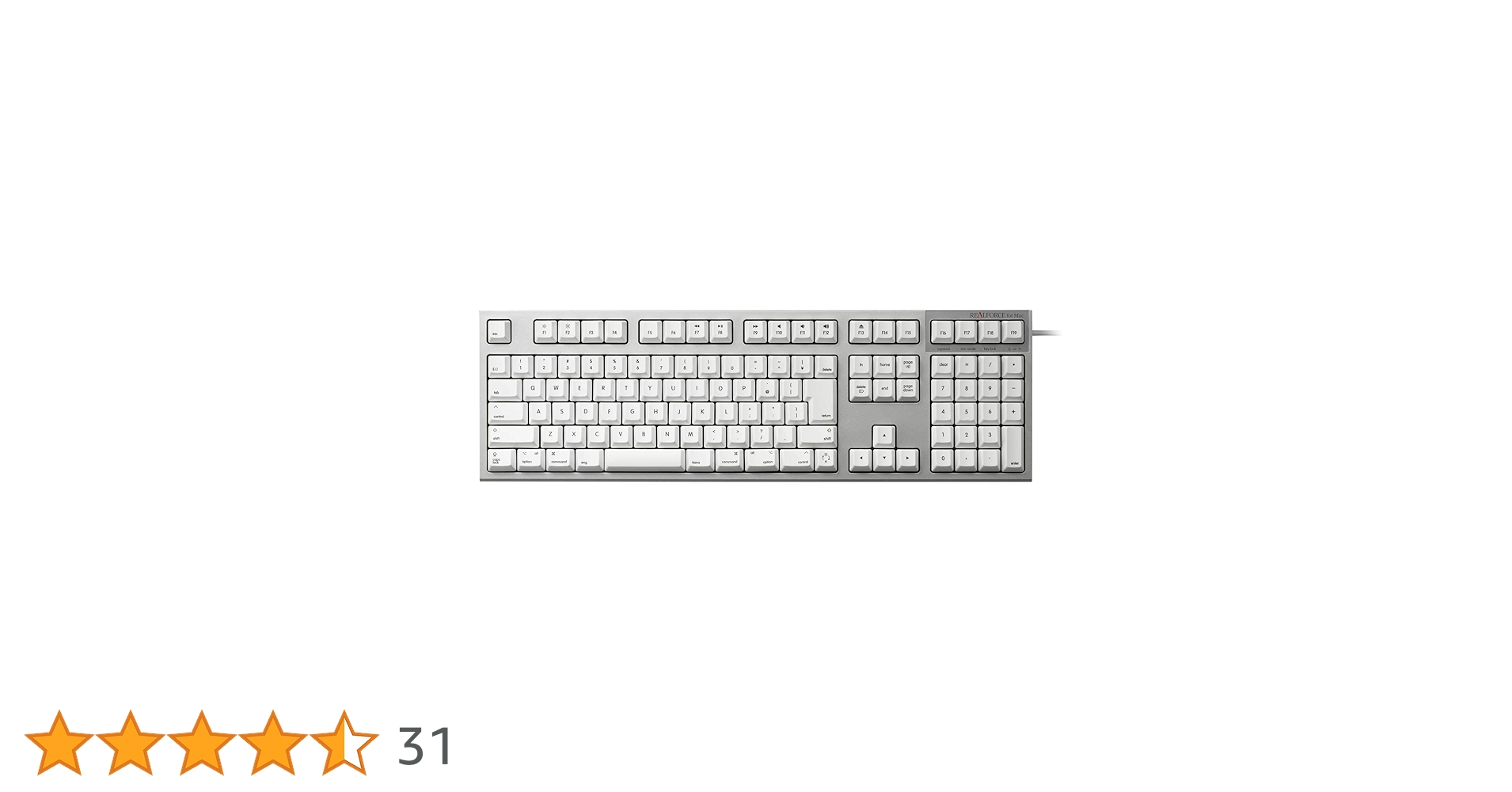 Amazon.co.jp: 東プレ(Topre Corporation) R2-JPVM-WH(シルバー