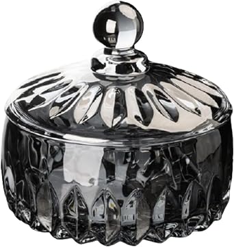 Multifunction Fly Ash Ashtray,Fashion Crystal Glass Ashtray Tray with Lid,Modern Home Living Room Decor Ashtray Decoration,Drop Resistant, Black-Small, Modern