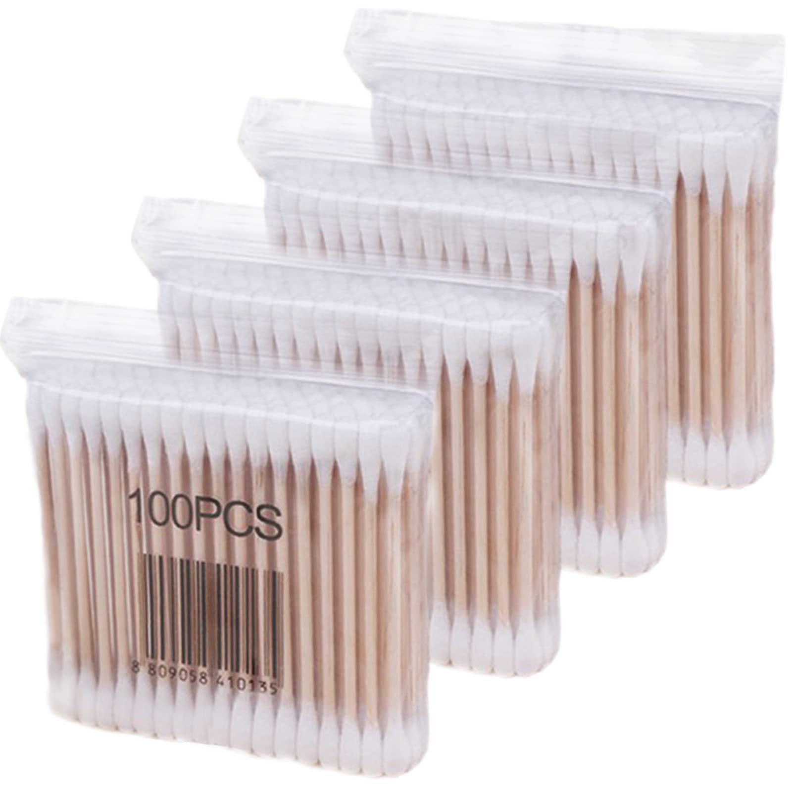 400 Pcs Cotton Swabs Double Round Tips Cotton Buds