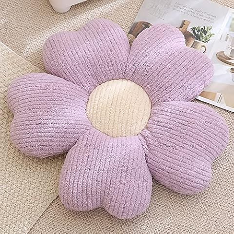 Skin-Friendly Plush Petal Throw Pillow. Soft and Comfortable, Fluffy and Full, meticulous Workmanship. (19inch, Purple) Cover