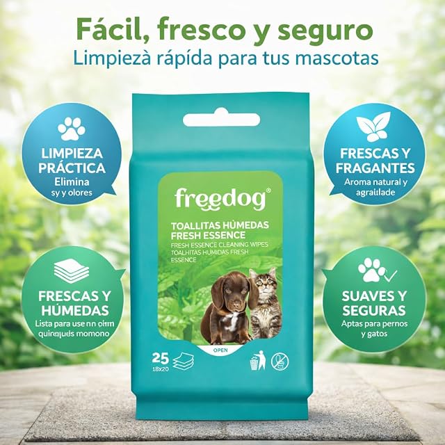 Foto 5 de 7 de Freedog Pack 9 Toallitas Humedas Aloevera - Toallitas - Toallitas Perro