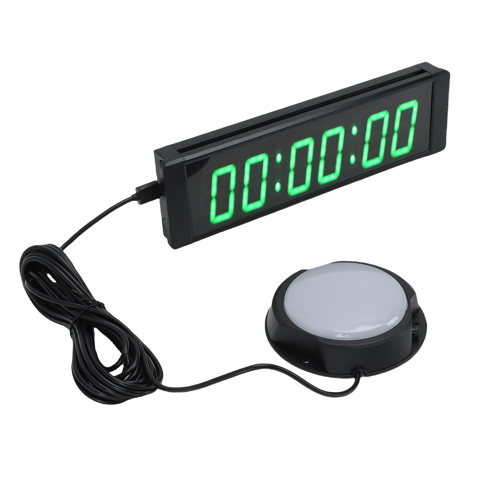 Garosa 6-stelliger Renntimer, Elektronischer Timer mit Grüner LED und Kabelgebundener Taste, 1,5-Zoll-Display für Sportveranstaltungen und Meetings