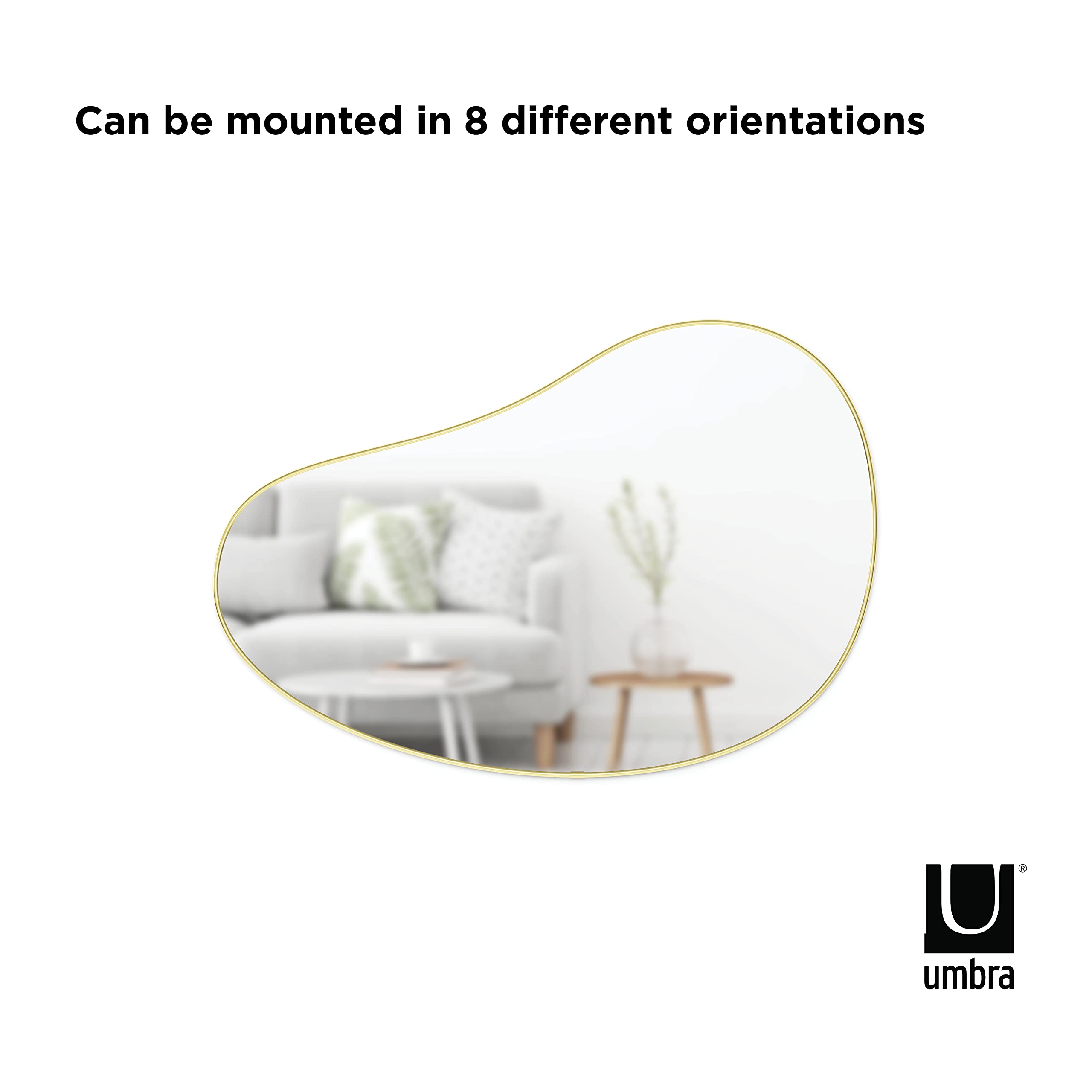 Amazon.com: Umbra Hubba Pebble Mirror, Brass, 24