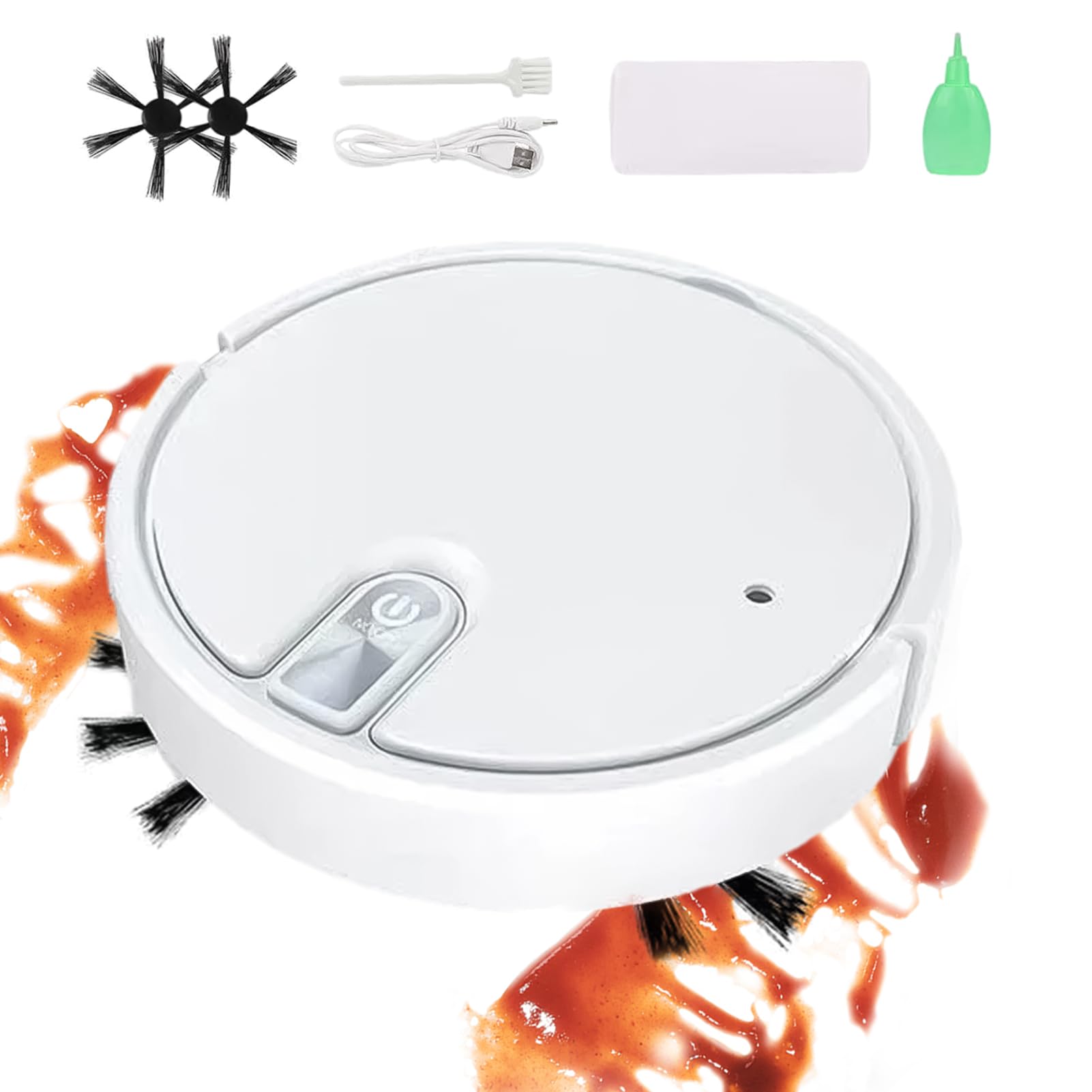 Tedious White Robot Vacuum And Mop,Vacuum Cleaner Robot - Smart Robot Sweeping Floor Cleaning Machine For Wooden Floors, Tile, Marble
