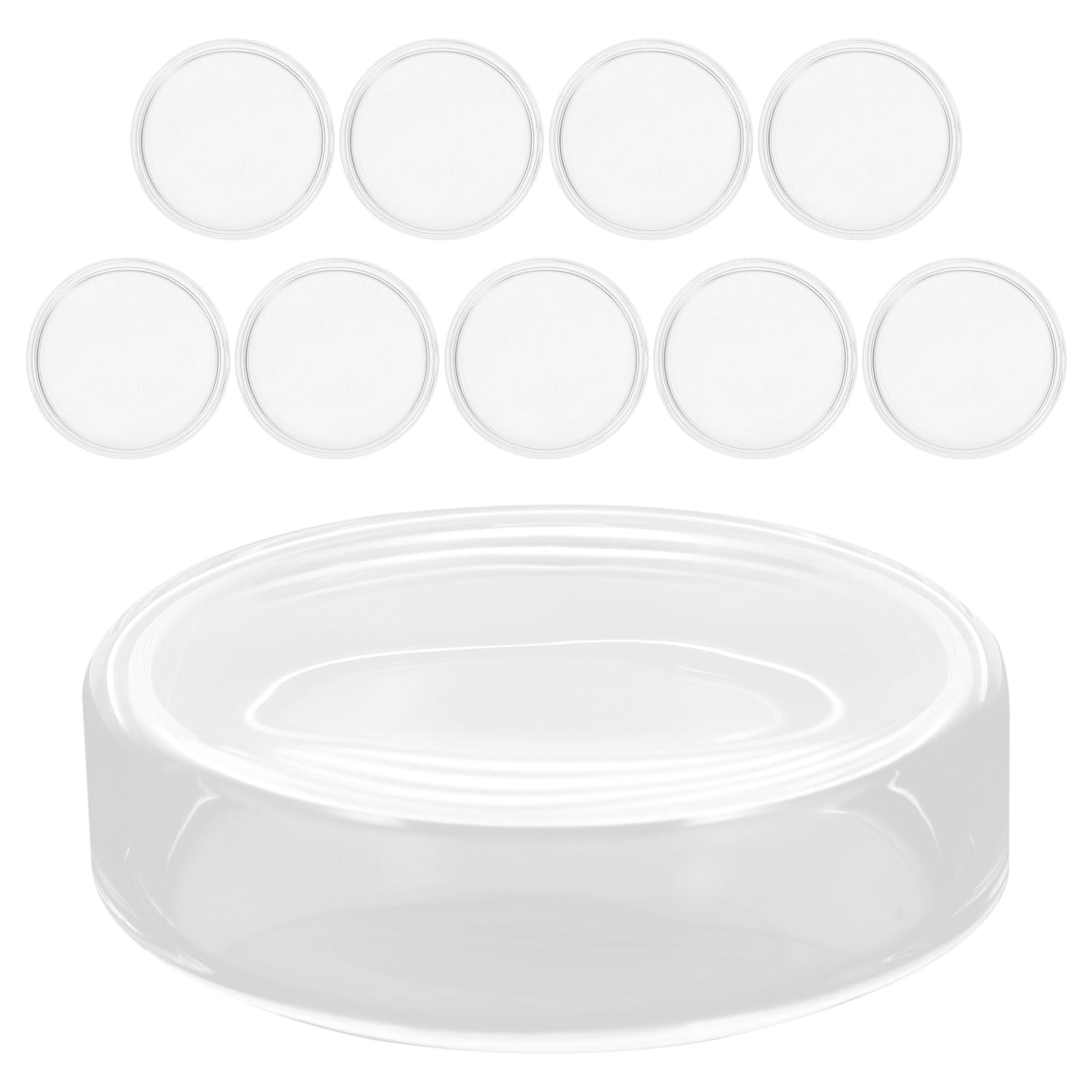 OUNONA 10stücke Labor-petrischalen aus Glas Kulturen Mikrobiologische Ausrüstung Deckel Inklusive Geeignet für Wissenschaftsprojekte Experimente und Beimpfung mit Nährmedium