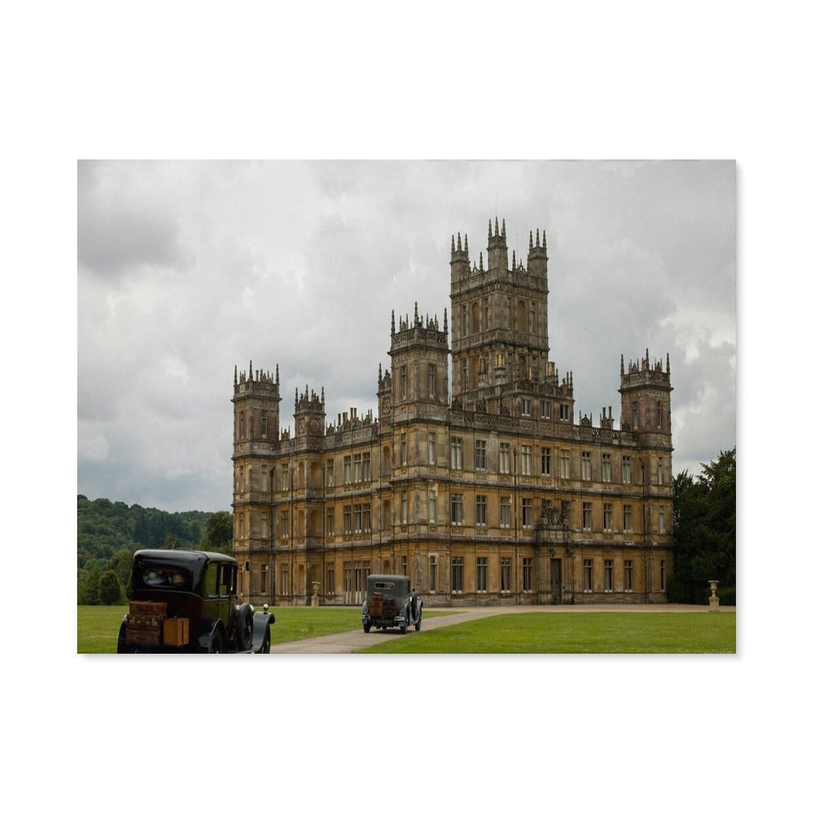 Gsbrsnts A7 Diy Diamond Art Kits，Downton Abbey Castle，Full Drill Round Rhinestone Diamond Art Painting Accessories, Cross Stitch Embroidery Canvas For Crafts Home Wall Decor(40 X 50 Cm/15.74 X 19.68 Inches)-I9