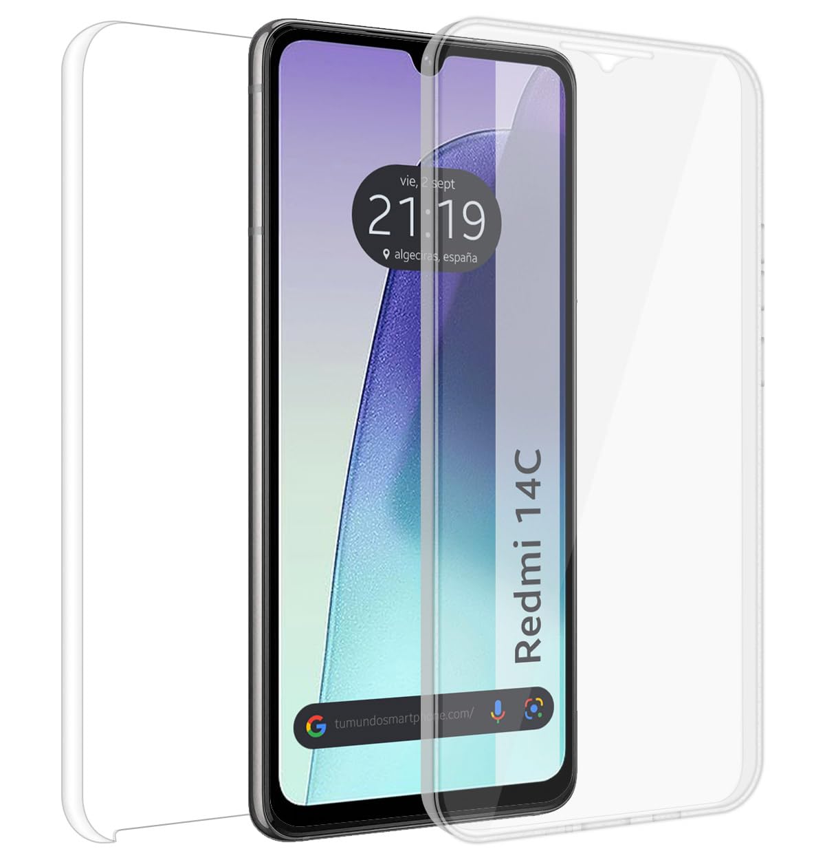Tumundosmartphone Double Transparent PC + TPU Full Body 360 Case for Xiaomi Poco C75