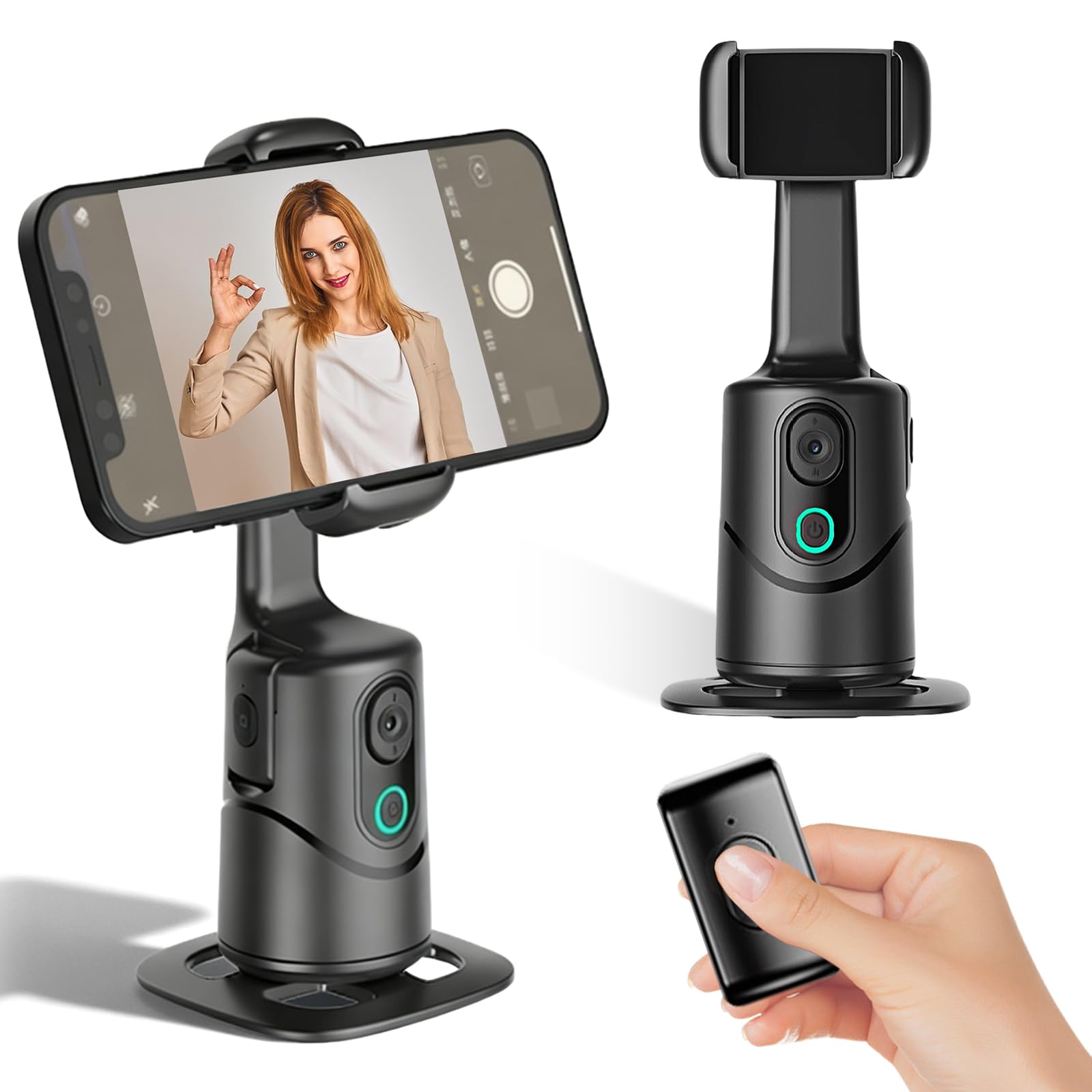 Smart Face Tracking Treppiede Selfie Stick con luce LED, rotazione a 360° 70 pollici Phone Camera Stand con telecomando Bluetooth, perfetto per registrazione video, trasmissione live e contenuti