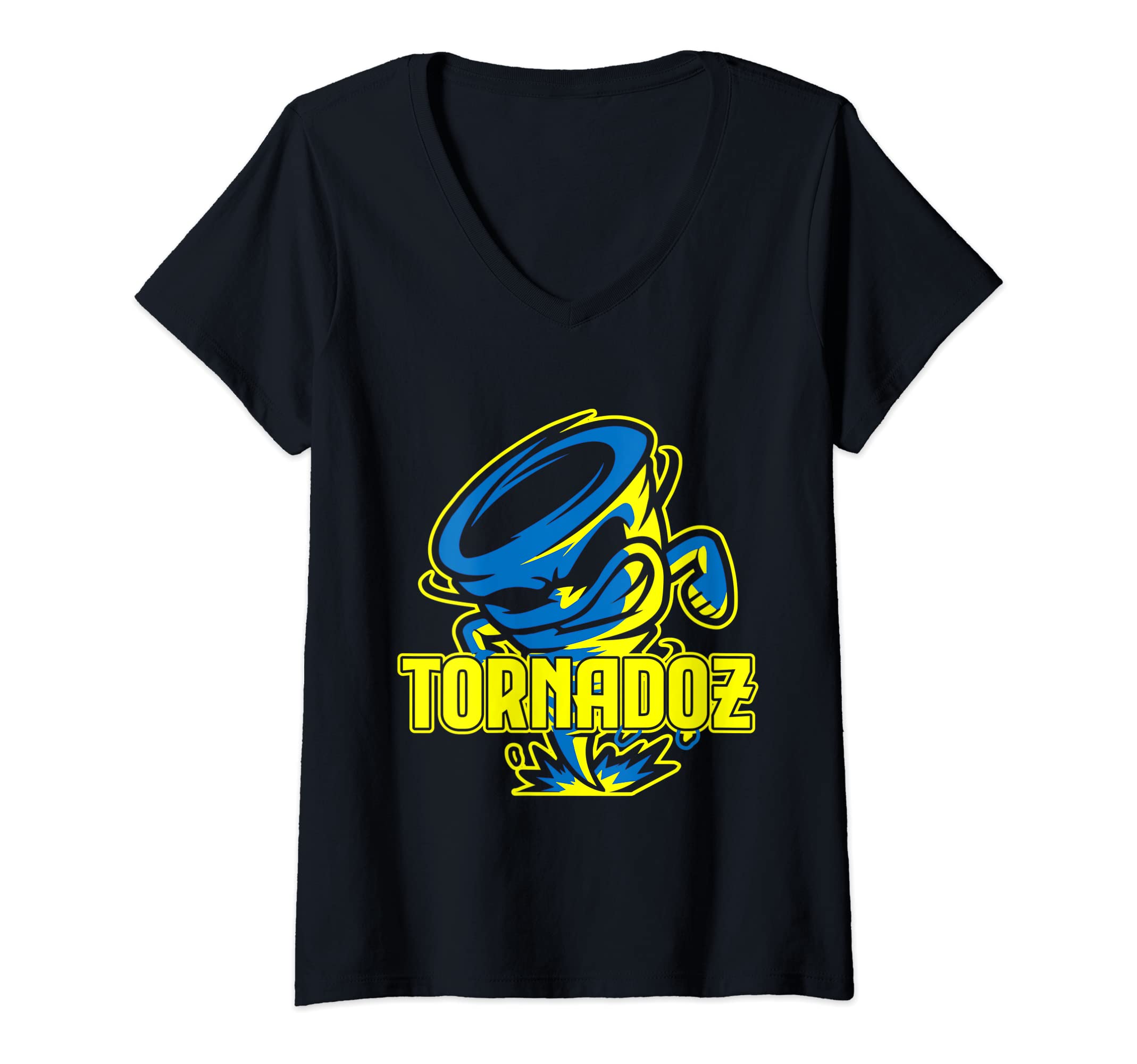 Womens Tornadoz angry Tornado storm V-Neck T-Shirt