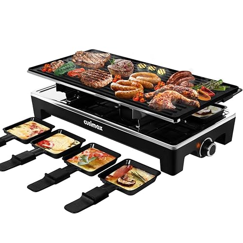 Raclette Grill Electric Grill Table Portable 2 in 1 Korean