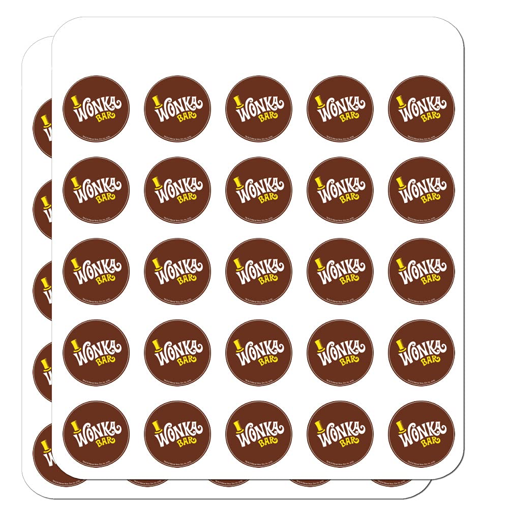 Willy Wonka and The Chocolate Factory Wonka Bar Logo Planner Calendar Scrapbooking Crafting Stickers