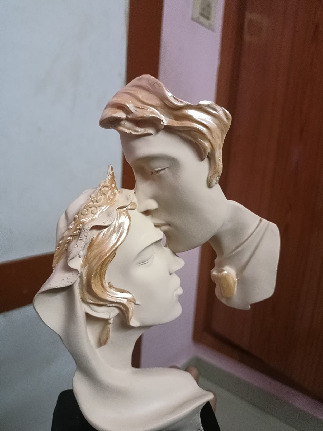 CraftVatika Human Face Couple Sculptures Showpieces Based on Modern Theme Abstract Design Art