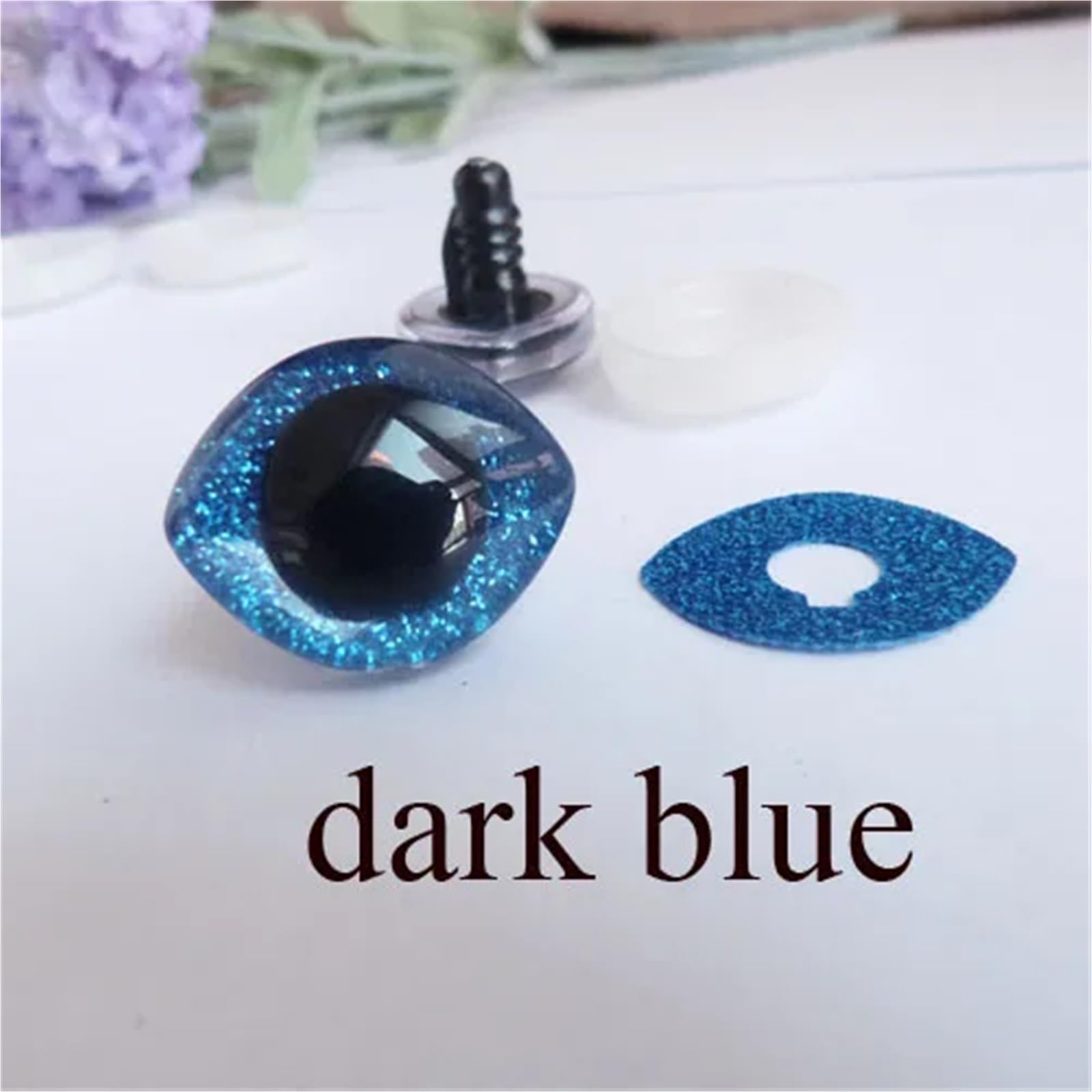 50 Stück Ovale Transparente Kunststoff-Sicherheits-Glitzeraugen 20 X 23 Mm 23 X 28 Mm for Bastelarbeiten