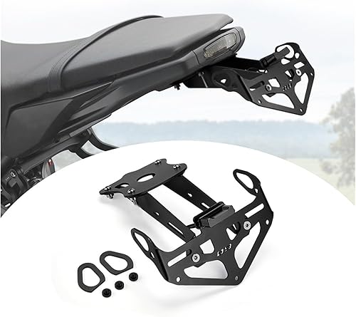 Miniatura 2 de Soporte trasero para motocicleta, soporte para placa de matrícula, eliminador de guardabarros de cola, aluminio CNC, compatible con MT-09 MT09 FZ09