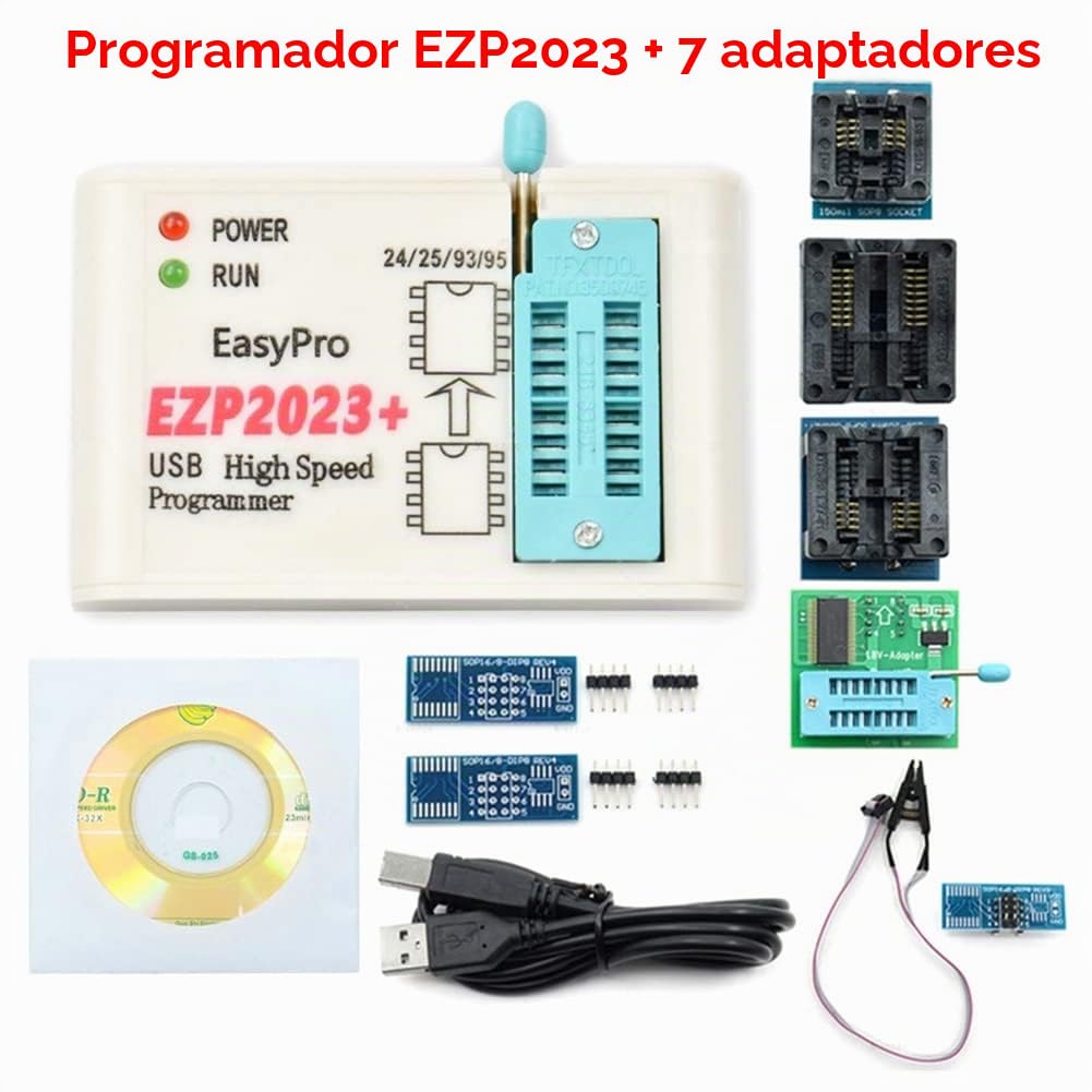 EZP2023+ Programador Flash SPI de Alta Velocidad EZP2023 Soporte 24/25/93/95 EEPROM Bios 25T80 GrabacióN Copia Sin ConexióN