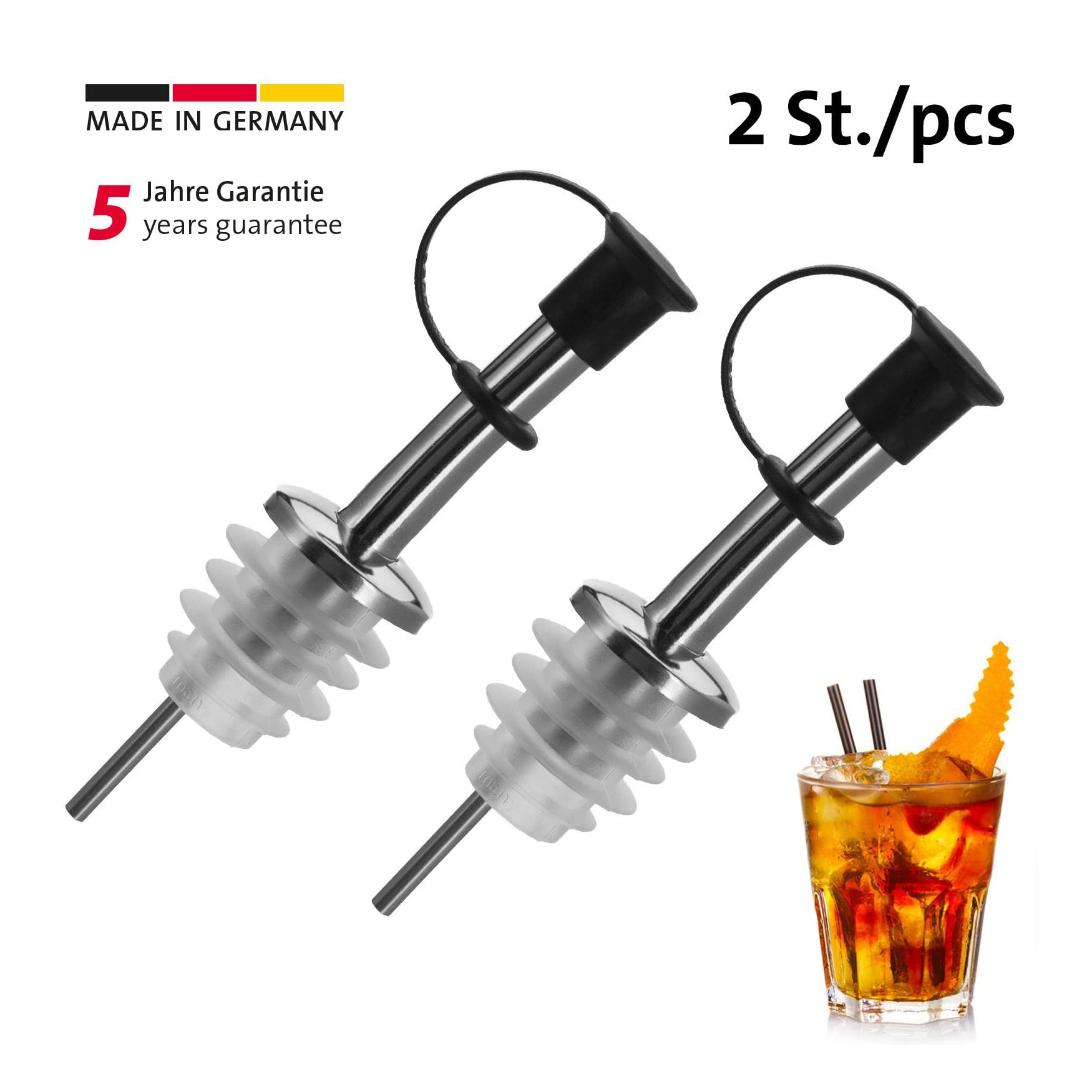 Beccucci Versaliquidi Westmark Per Bottiglie - Acciaio Inox Con Tappi In Sughero - Doppio Pack - Foto 10