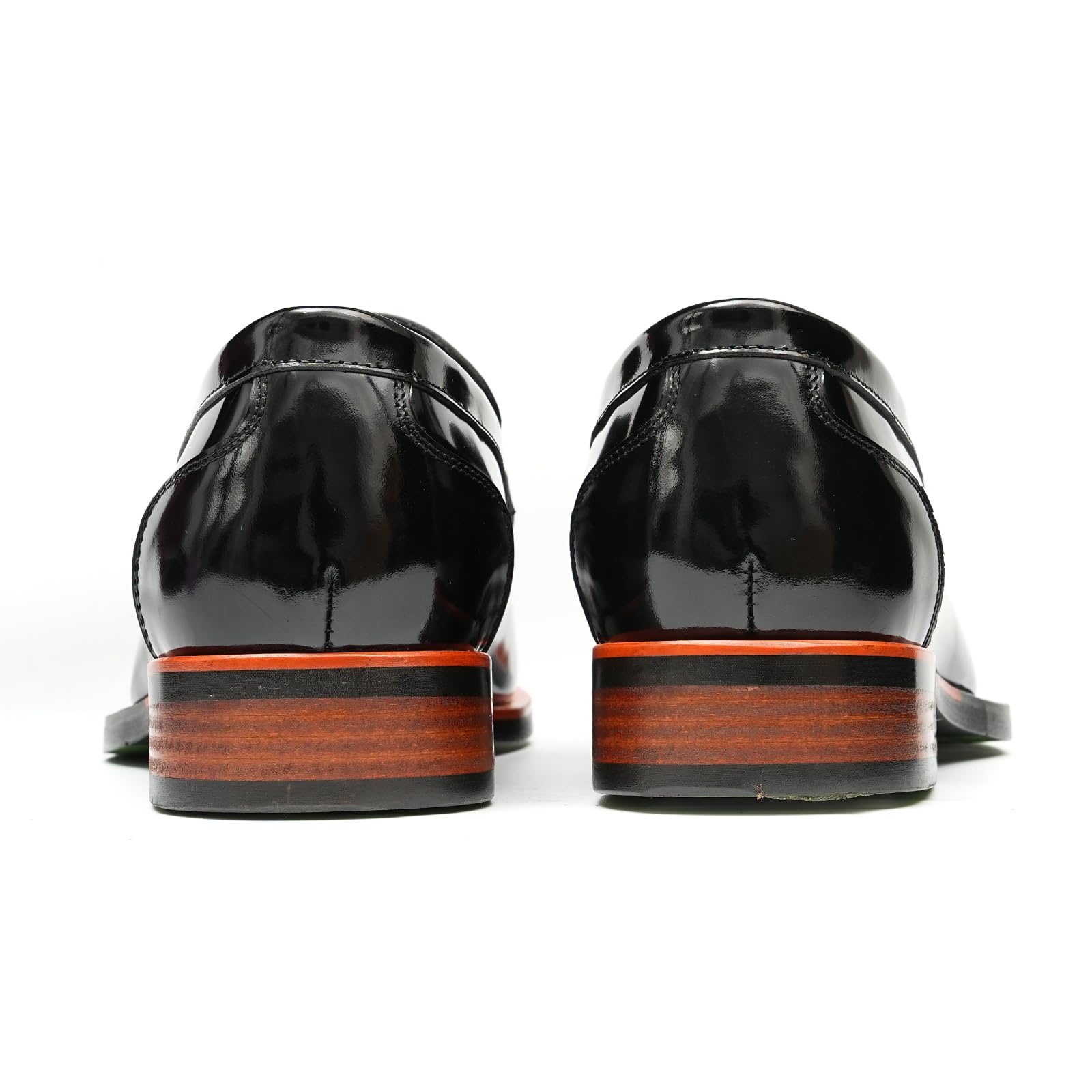 Mocassini Casual Affari in Pelle Vernice da Uomo Scarpe Slip On Basse Formali