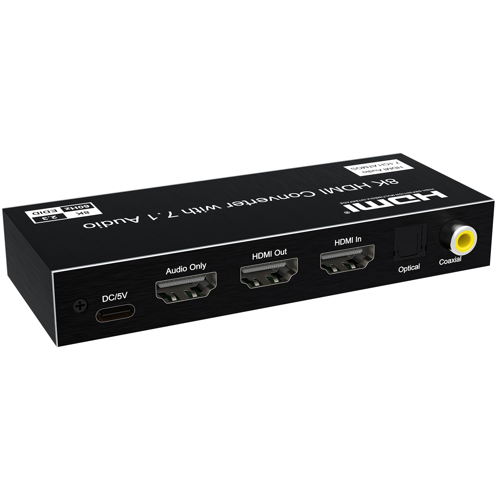 Estrattore audio HDMI 8K60Hz, splitter HDR10 VRR, Toslink coassiale jack da 3,5 mm, per PS5, Xbox, TV, proiettore
