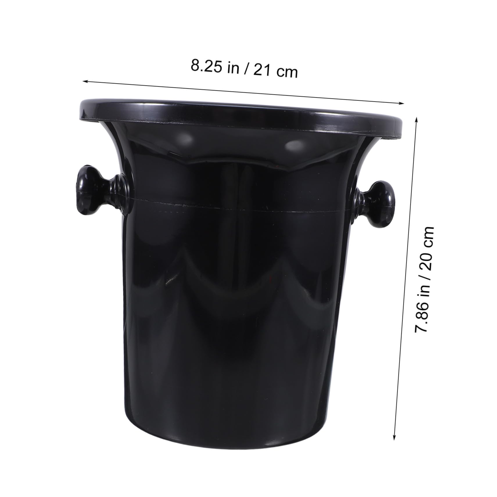 Escupideras y Acabado Liso de Vino de Plástico Doble Oreja Negras para Cata de Vinos Cubos Redondos Estilo Occidental en Bodegas y Tiendas Especializadas