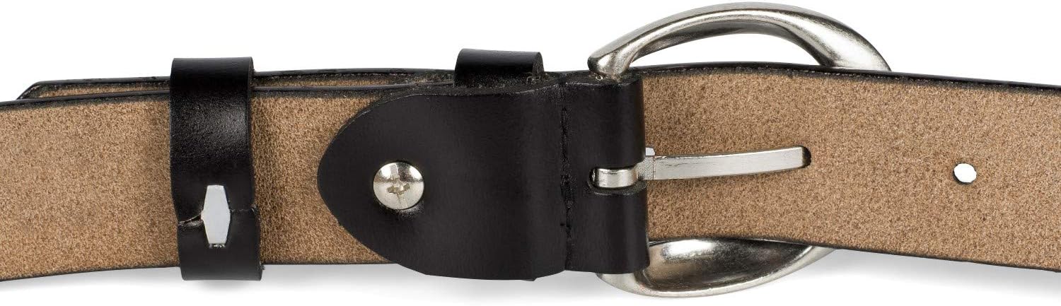 Cintura In Vera Pelle Unisex StyleBREAKER - Fibbia In Rilievo, Larghezza 3.7cm, Accorciabile, Design Elegante E Minimal - Foto 12