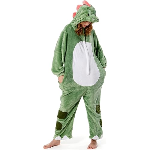 OLAOLA Adult Onesie, Animal Halloween Costume, Unisex Onesies Plush Cosplay Pajamas One-Piece Sleepwear