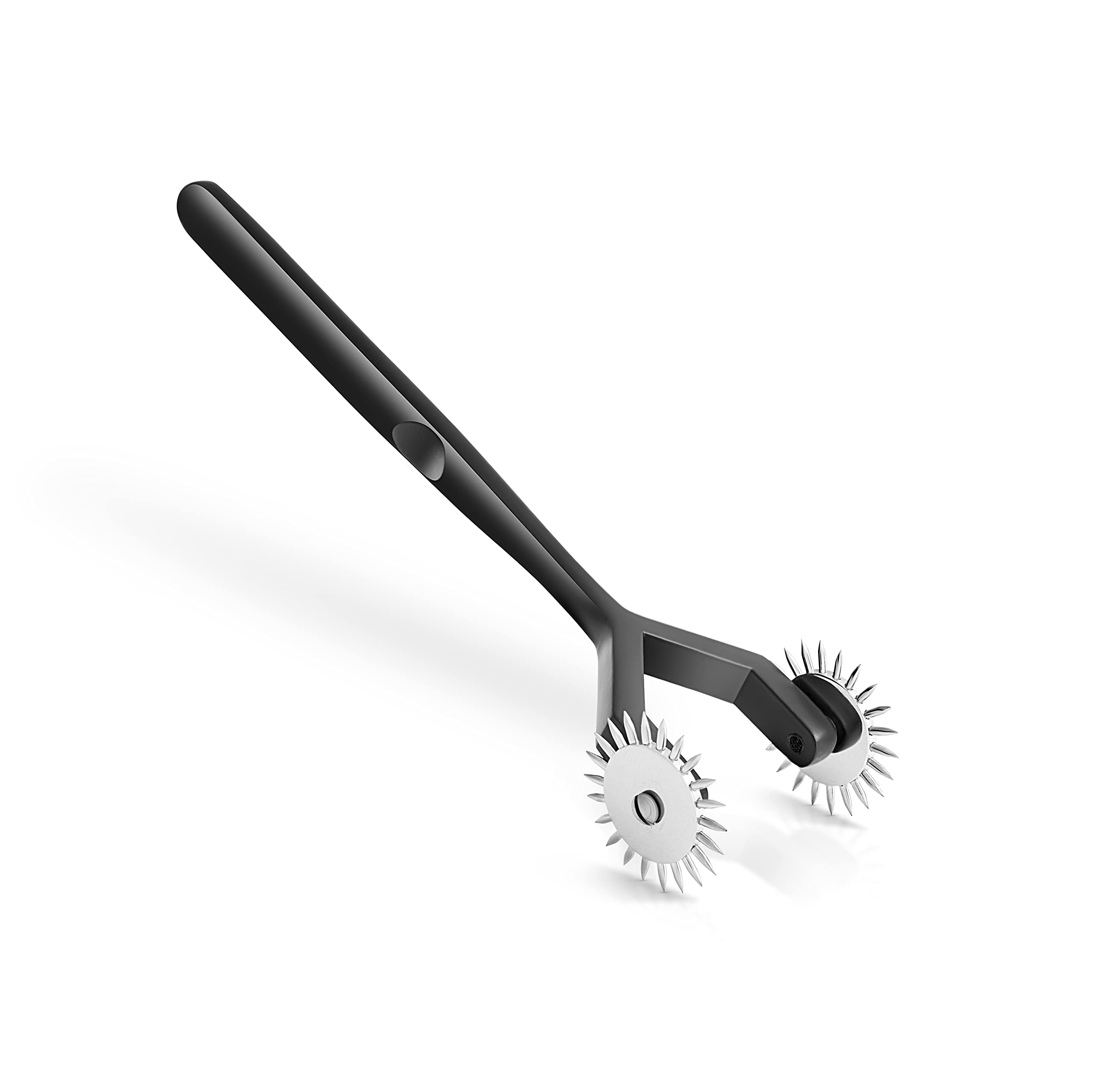 Edelstahl Doppeltes Nervenrad Nadelroller Massage Roller "Double Pain" (Chrom)