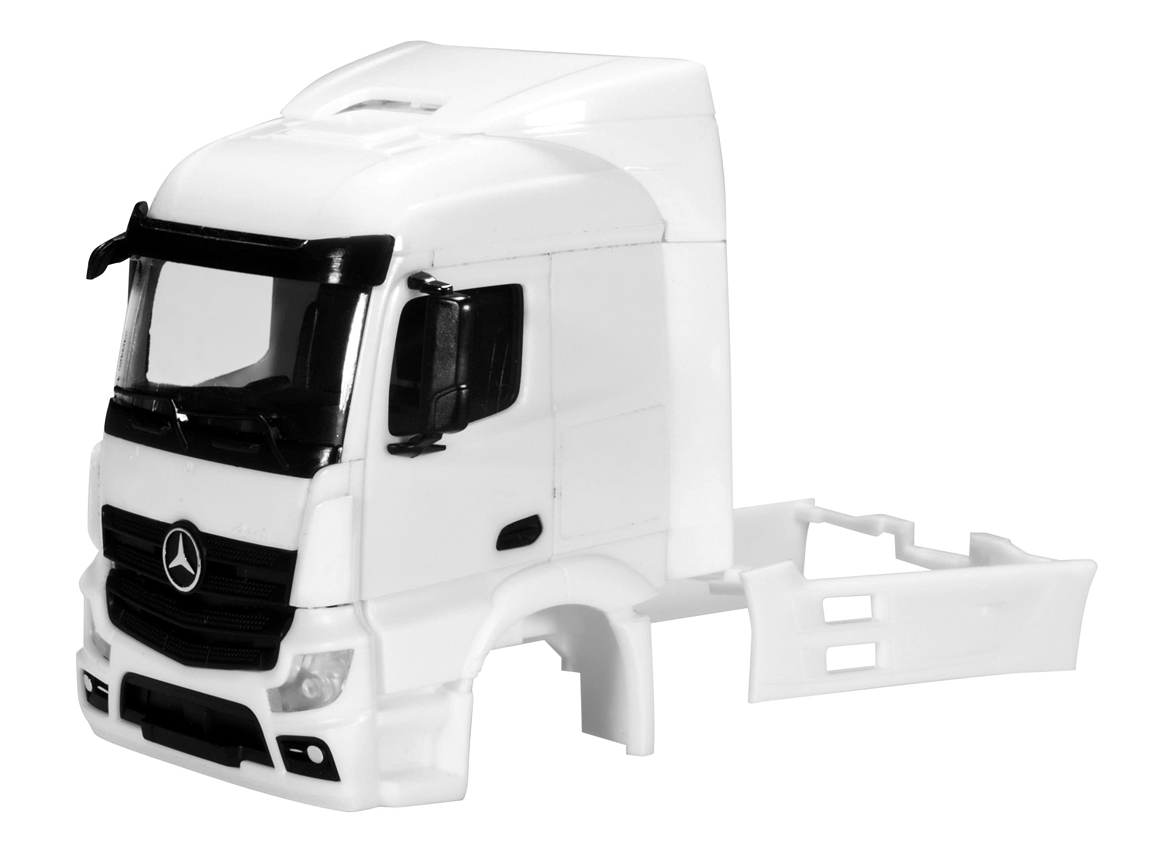 herpa 083720 - Mercedes-Benz Actros Streamspace 2.3 cabin with wind deflectors incl. mirror, one-piece grid, 2 pieces