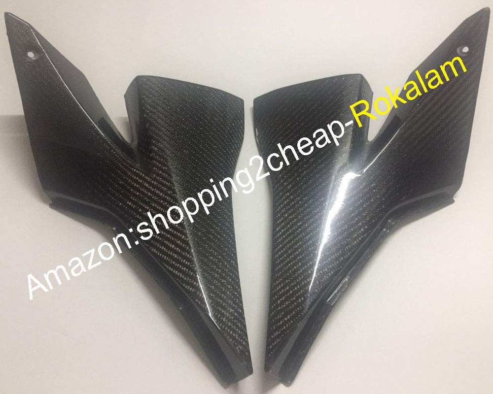 2 x Carbon Fiber Tank Side Covers Panels Fairing For Kawasaki ZX-10R 2004 2005 ZX10R 04 05 10R Tank Side Cover Panel