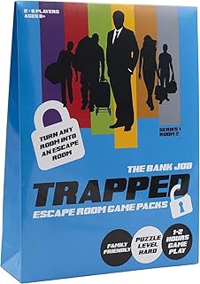 Trapped Escape Room Games - Bank Job. Solve the puzzles & clues to escape the room. Up to 6 Players, Age 8+