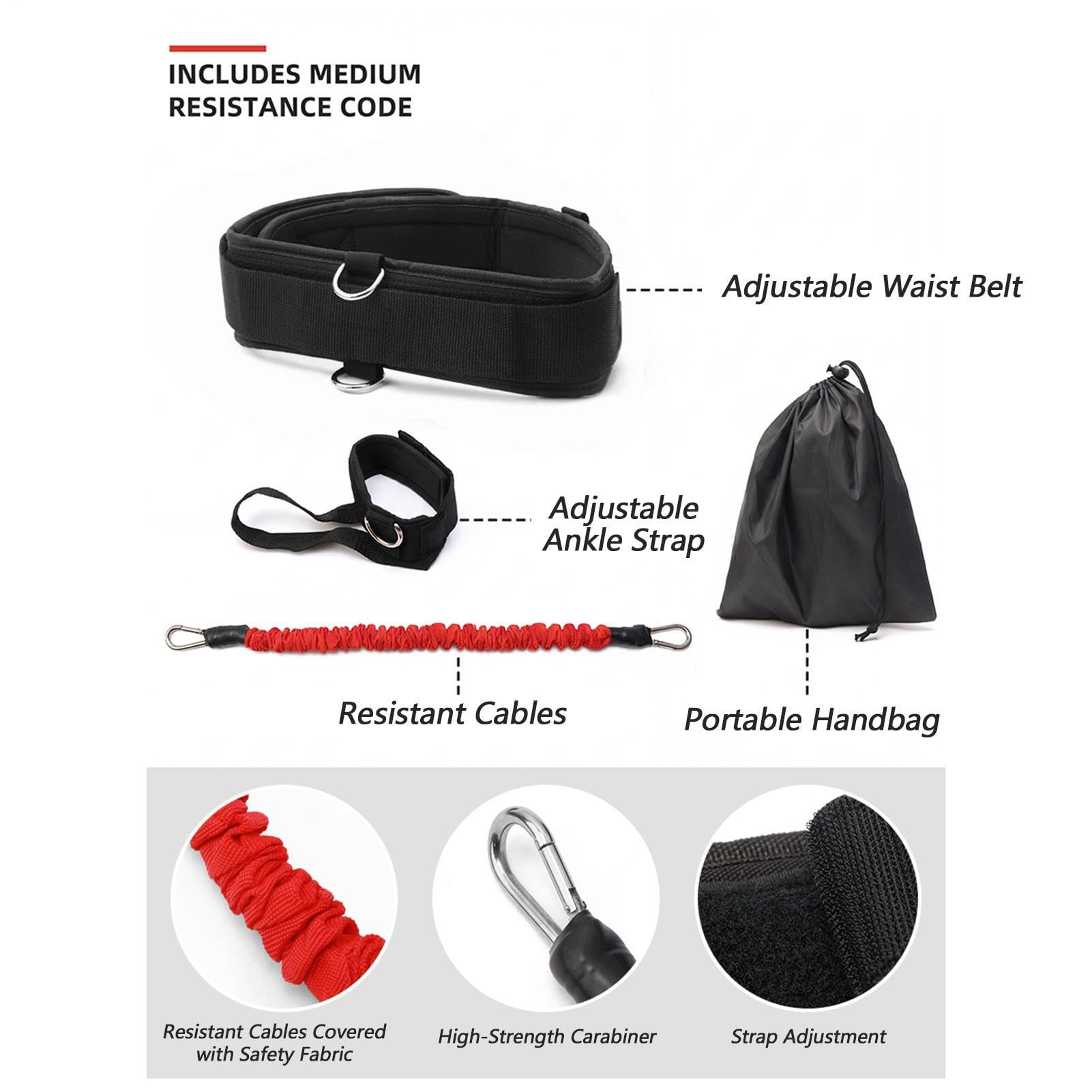 Generisch Ayuda para entrenamiento de golf con correa para el tobillo y bolsa de transporte