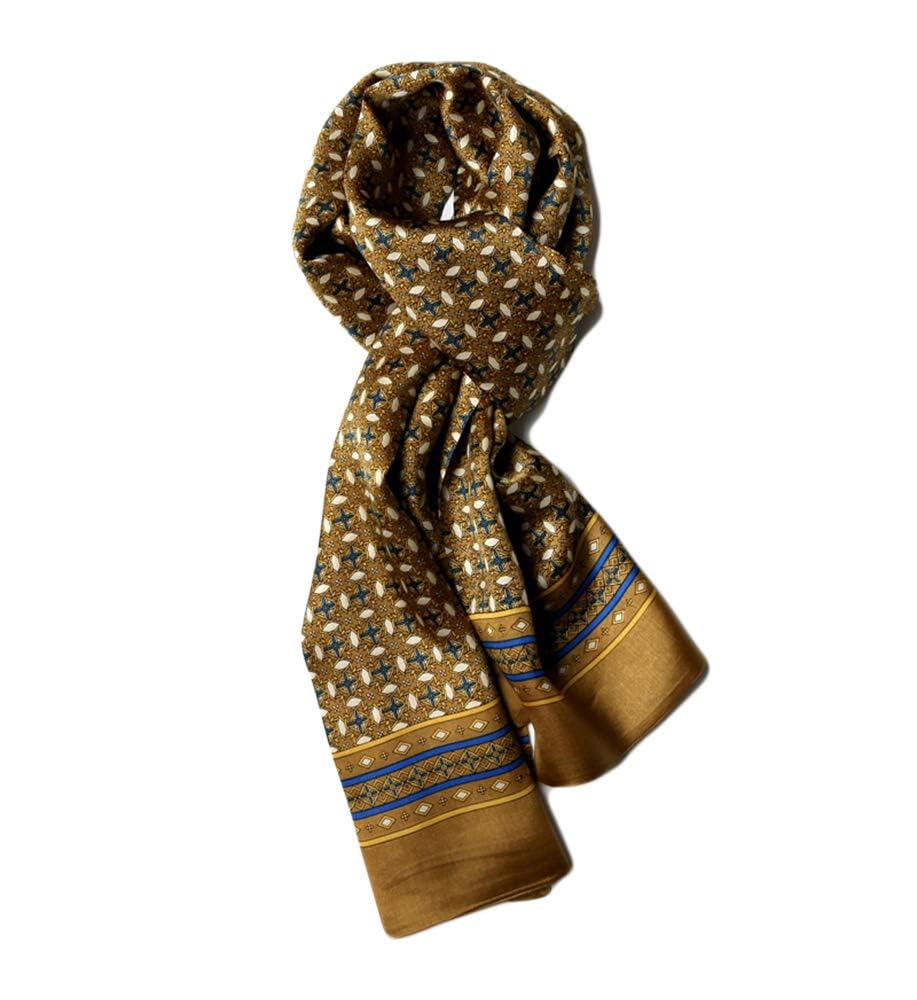 Foulard en Soie Vintage pour Homme, 100% Pure, Motif Classique, Double Couche, imprimé Gentleman