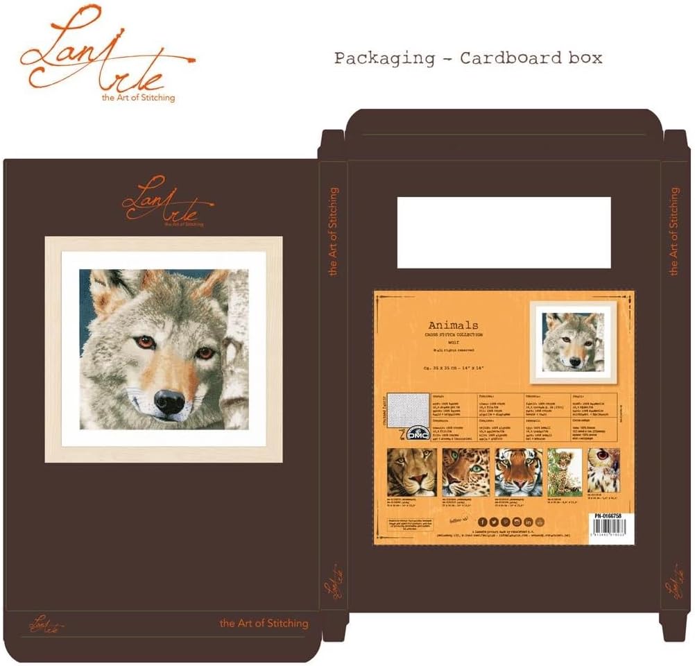 Lanarte Vervaco Counted Cross Stitch Kit Wolf