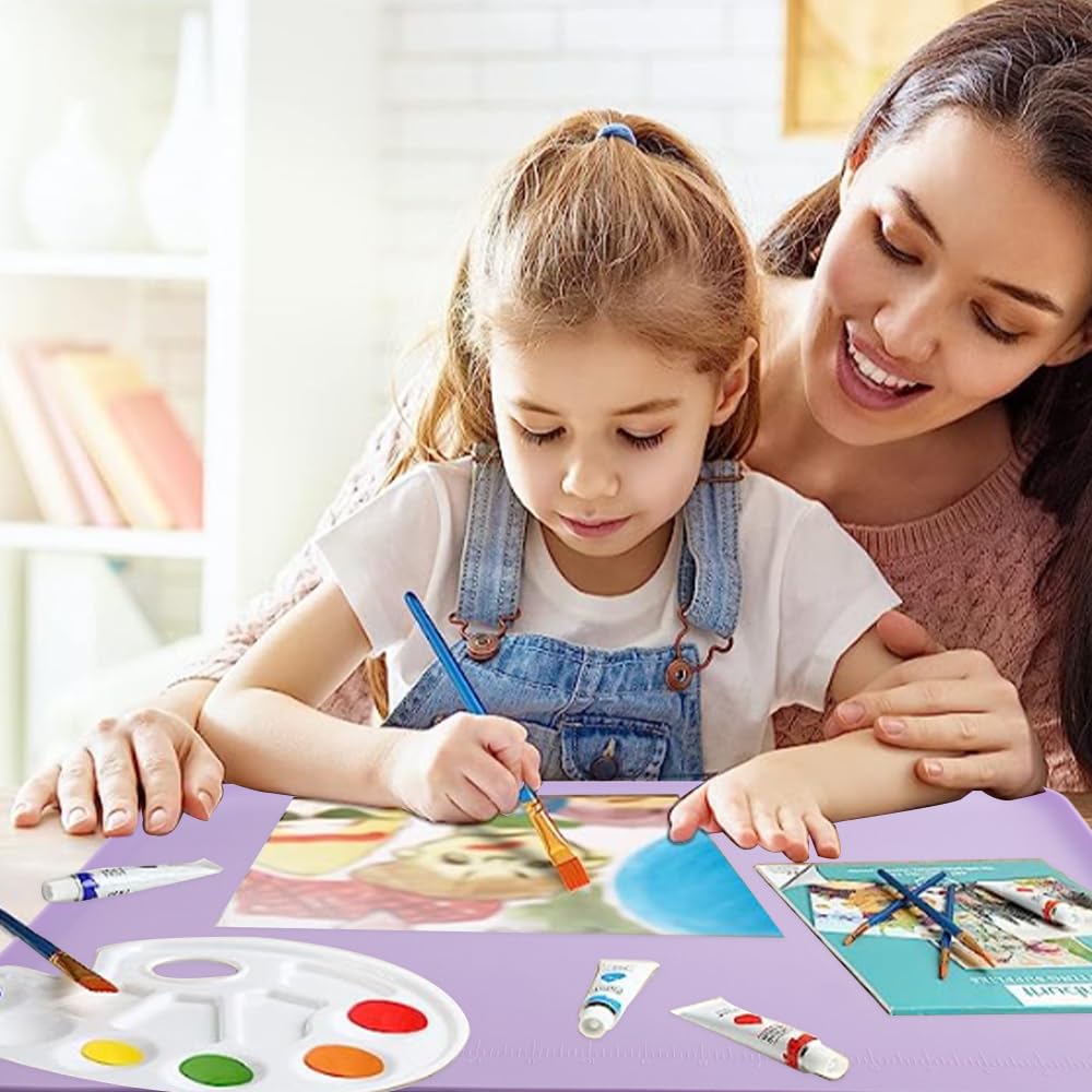 Tappetino in Silicone per Bambini 60 x 40 cm Tappetino Pittura Pieghevole Tappetino Silicone Pittura per Artigianato, Pittura, Resina, Gioielli Fatti a Mano