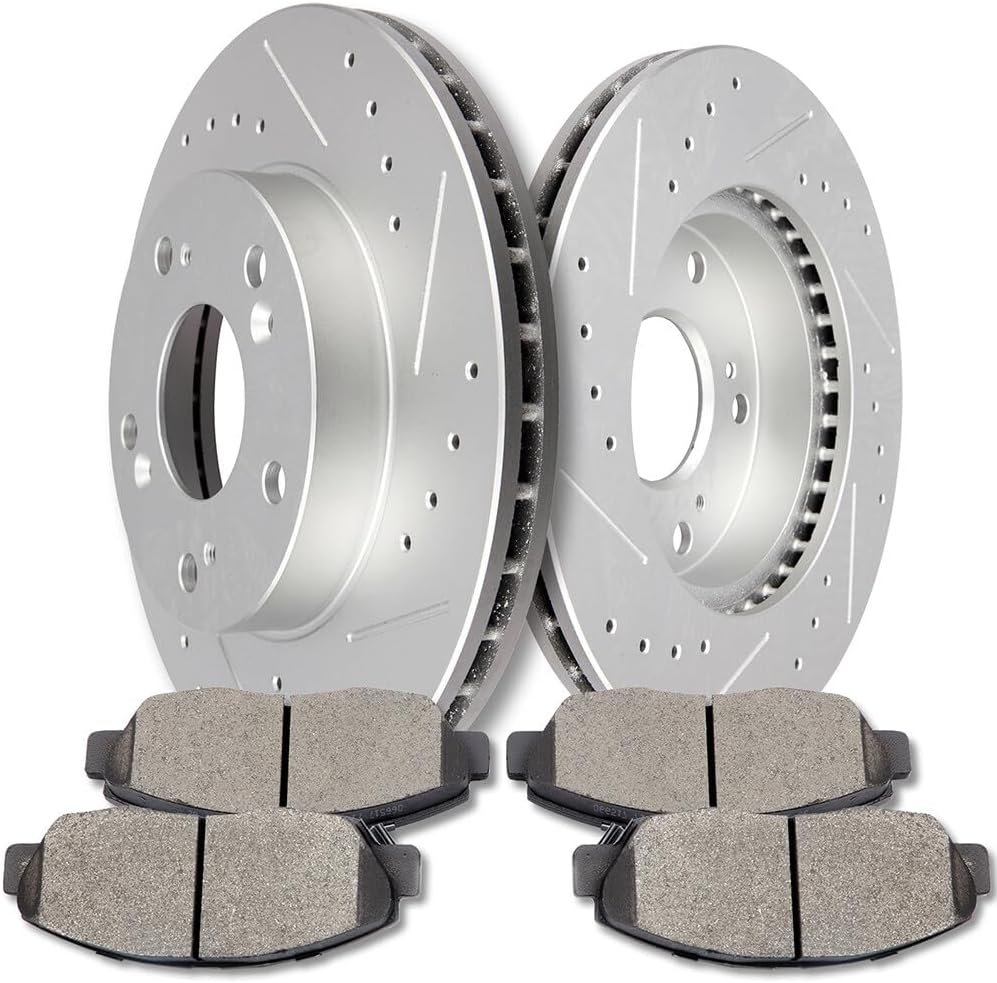 ECCPP D465-7345 31311 Front 2pcs Brake Rotors + 4pcs Pads Fit For Honda Civic 2006-2011 Brake Kit