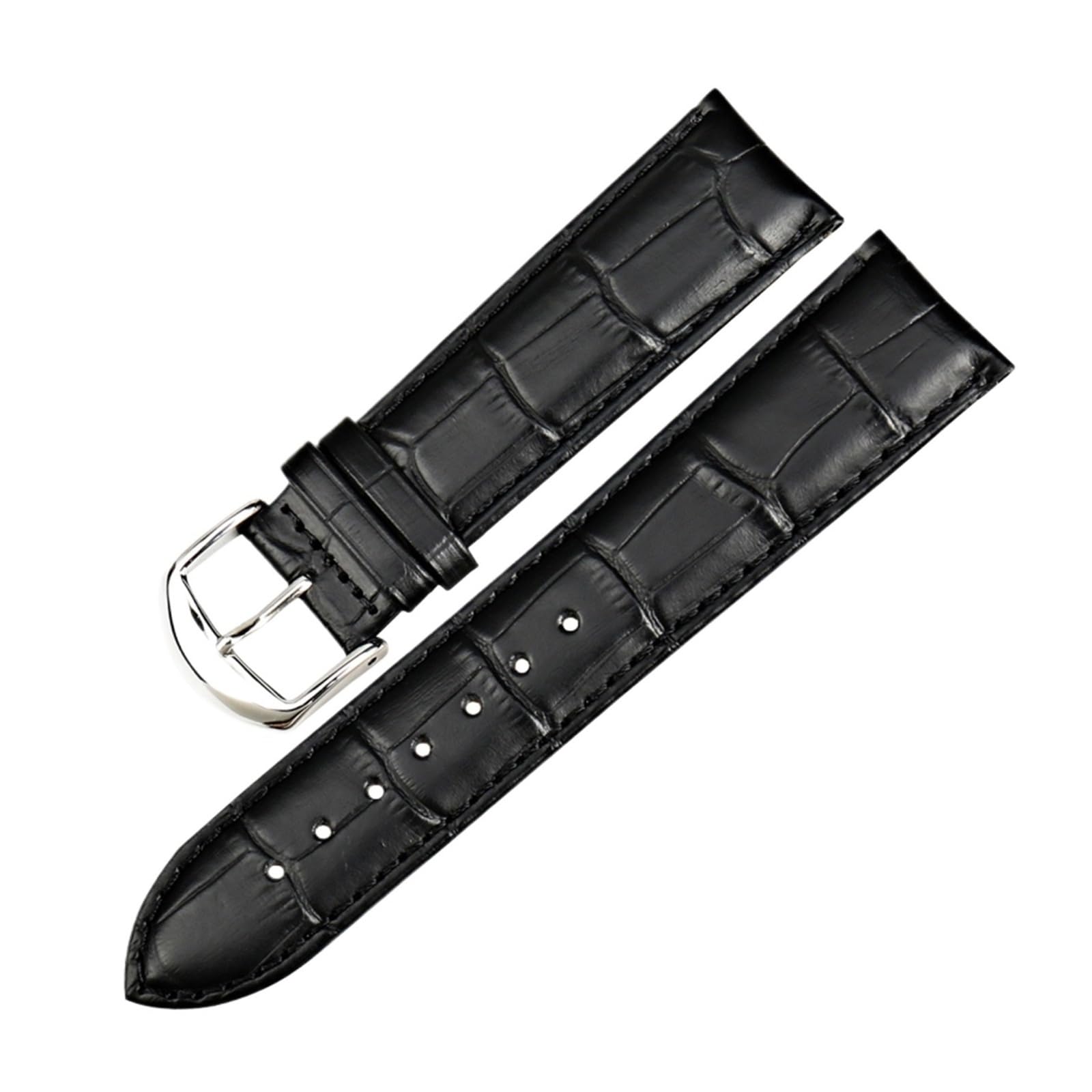 New Watch Bracelet Belt Black Watchbands Genuine Leather Strap Band 18mm 20mm 22mm Accessories Wristband