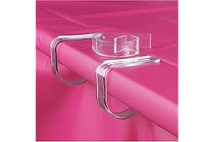 Fun Express Clear Plastic Tablecloth Clips for Graduation Events
