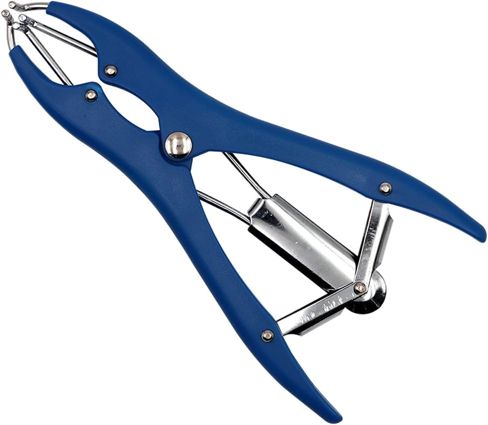 Balloon Mouth Expander Stretcher Tool Pliers For Stuffer,Livestock Castration Bander Tool Pliers Blue for Puppy Calf Lambs Piglets Goat