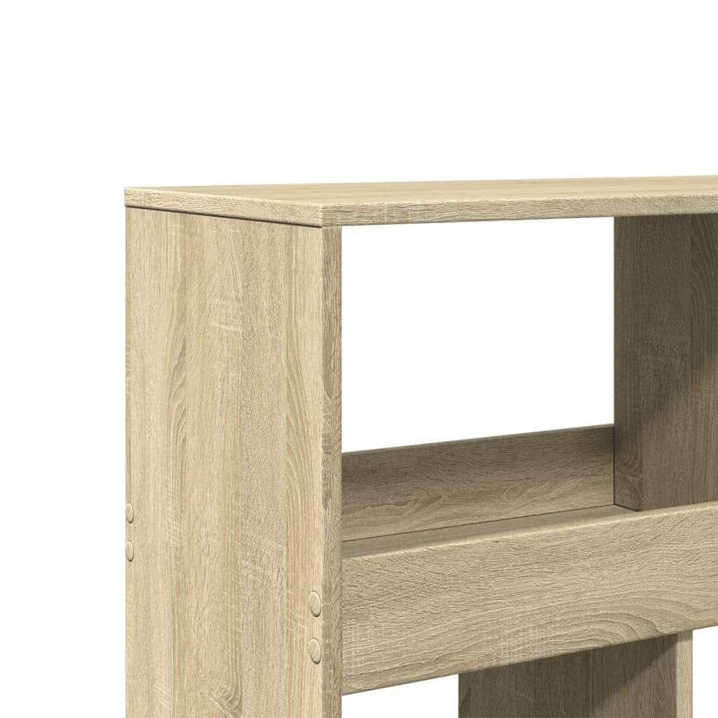 Sonoma Oak Engineered Wood Room Divider Bookshelf | Features 15 open compartments measuring 100x33x187.5 cm, ideal for living room and office storage.
