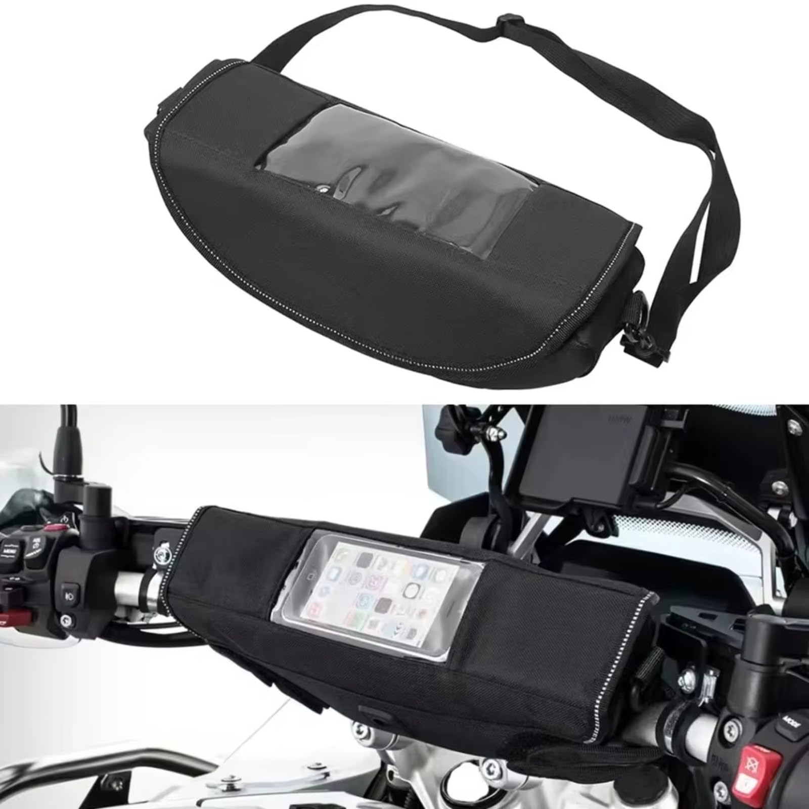 Compatibile Con Suzuki 1 Pezzo Borsa Manubrio Anteriore Moto Scomparto Cellulare Touchscreen Strumento Navigazione Viaggi In Bicicletta Sacche Moto
