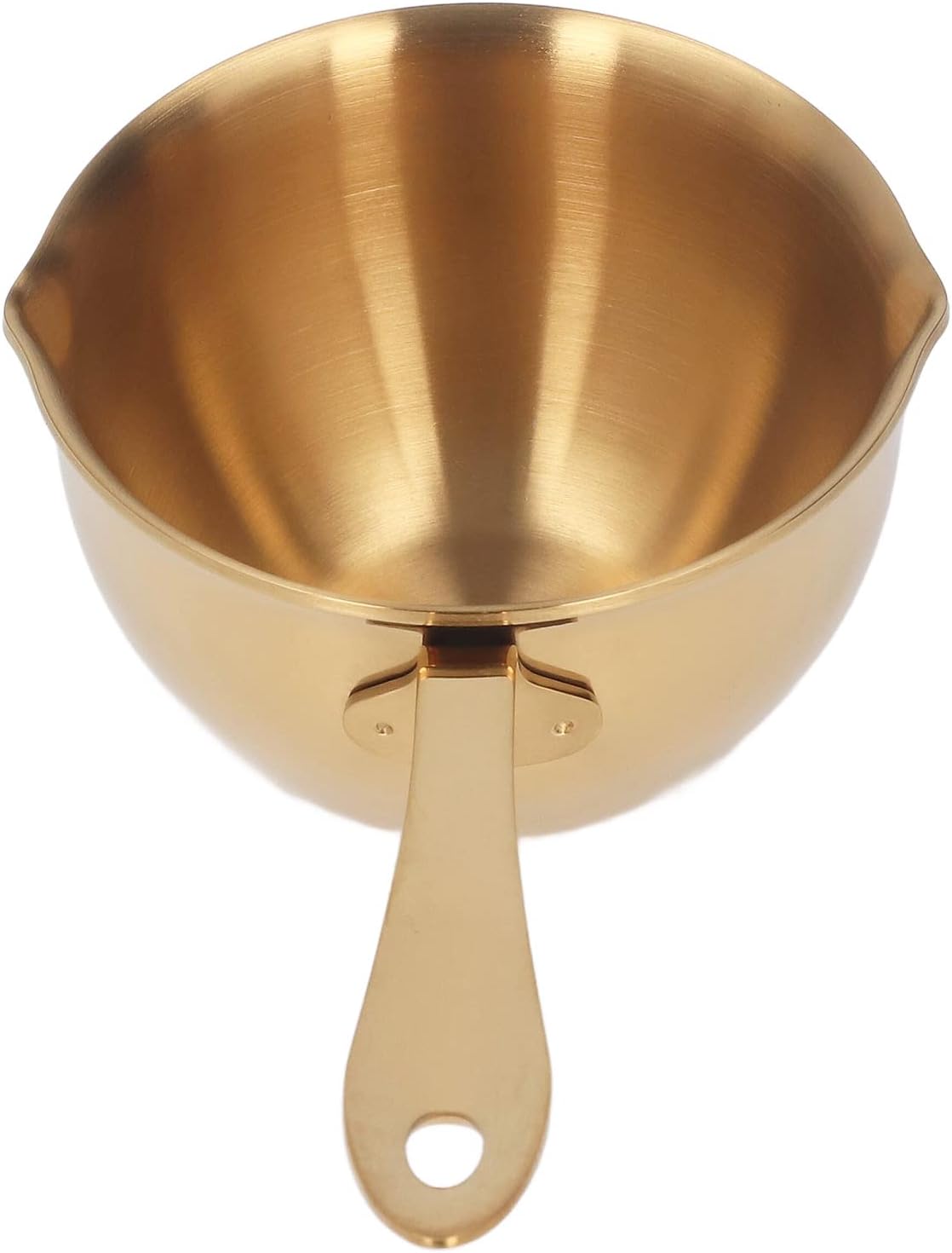 Saucepan Stainless Steel Cooking Sauce Pan with Pour Spouts for Milk Chocolate Hot Oil, copper sauce pot 200ml Capacity Capsule Bottom Sauce Pan, gold pots and pans set with Pour Spouts for Milk